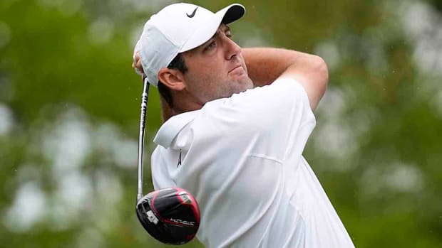 Scottie Scheffler is pictured during the second round of the 2023 PGA Championship.